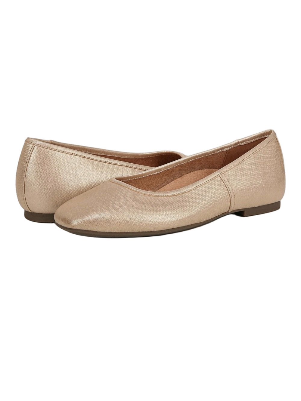 VIONIC Orinda Skimmers Gold leather shoes size 6 NWOT
